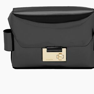 All Saints Black Crossbody Bag with Gold Accent- !!! Clasp broke!!!!
